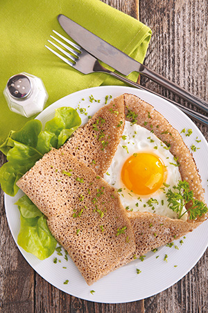 buckwheat crepe with egg