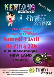 cours de zumba new land + fitnessa attitude ballad et vous