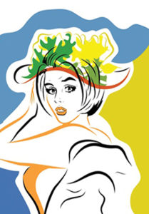 portrait belle fille  avec chapeau fête Sainte Catherine