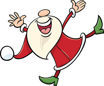 happy santa claus cartoon illustration