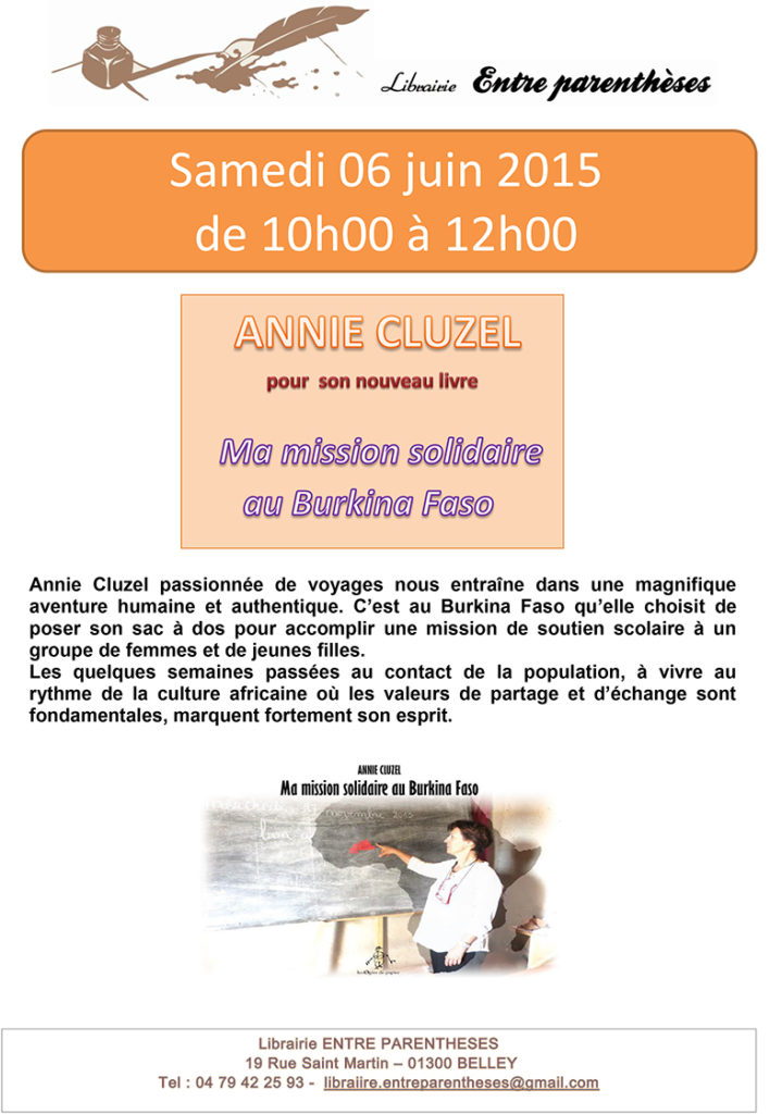 06 juin 2015 dédicaces Annie Cluzel ballad et vous 2