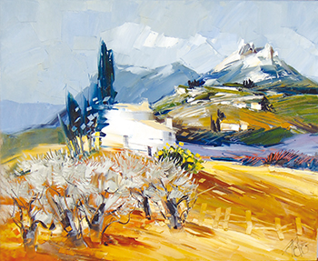 Peinture au couteau, les montagnes, stage de peinture