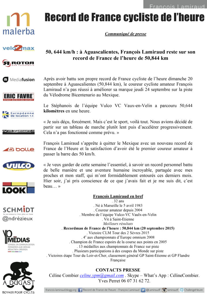 RECORD FRANCE HEURE - CP 24 09 2015