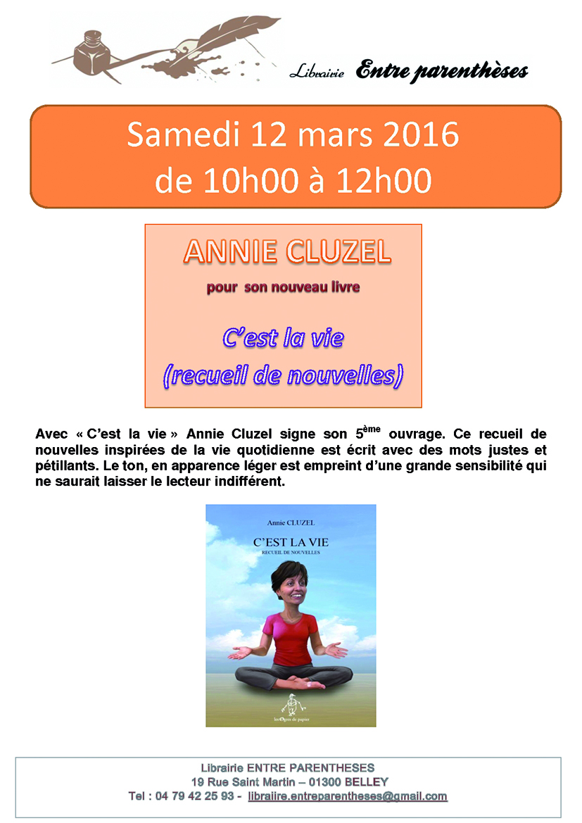 Annie Cluzel 12 mars 2016 ballad et vous