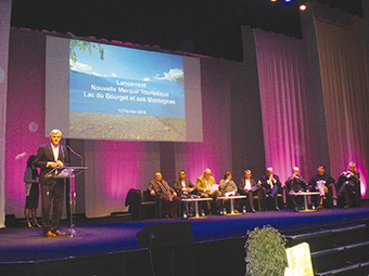 Les représentants du territoire du lac du Bourget réunis pour le lancement de la nouvelle marque touristique ballad et vous