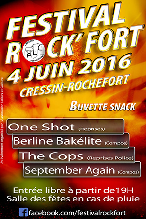 Festival rock'fort 2016 flyer ballad et vous