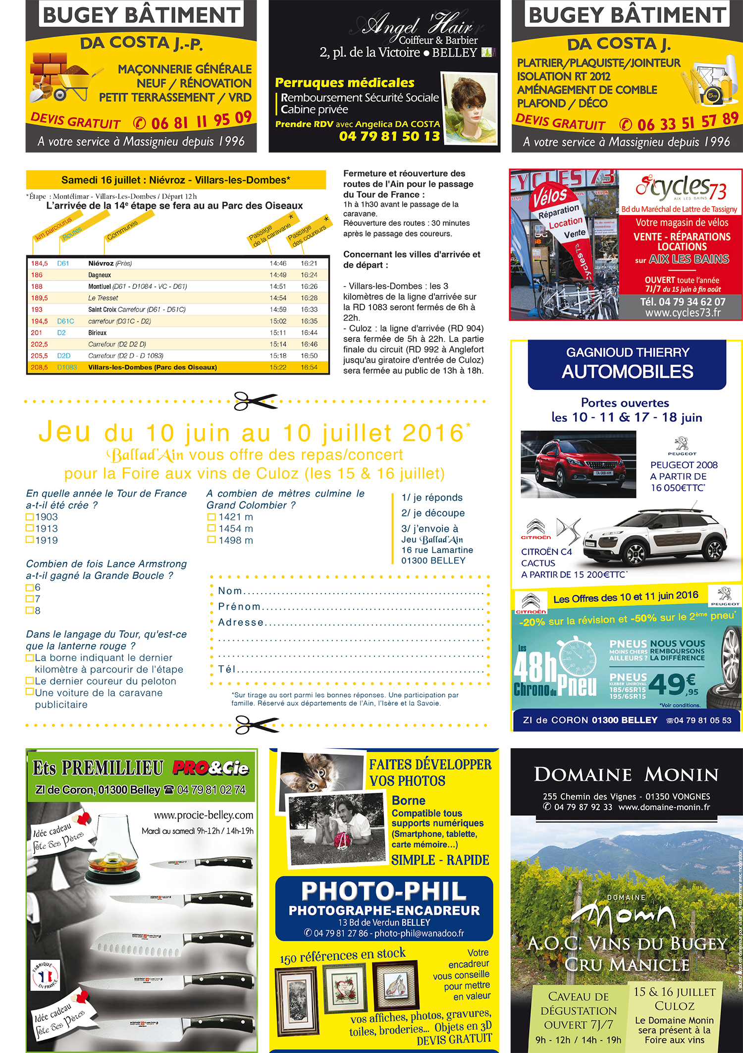 Page Tour de France 2016 2 ballad et vous