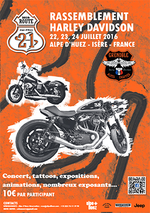 1er rassemblement Harley-Davidson à l'Alpe d'Huez ballad et vous