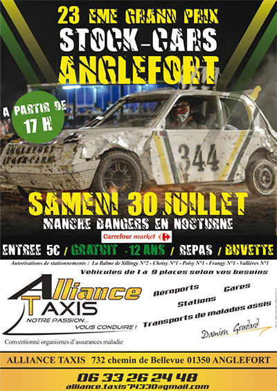 Stock car Anglefort affiche ballad et vous