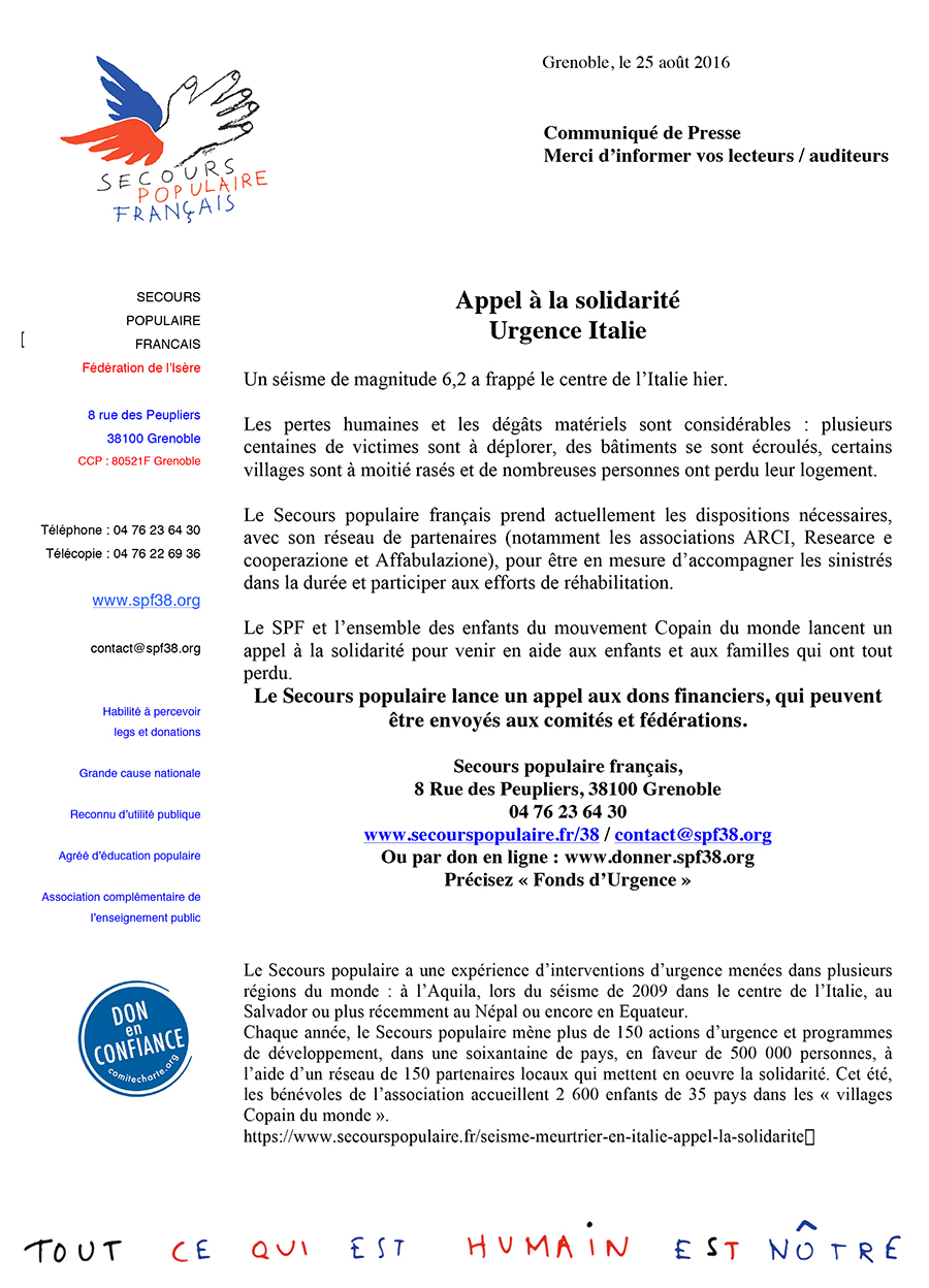 Microsoft Word - CP Urgence Italie.doc