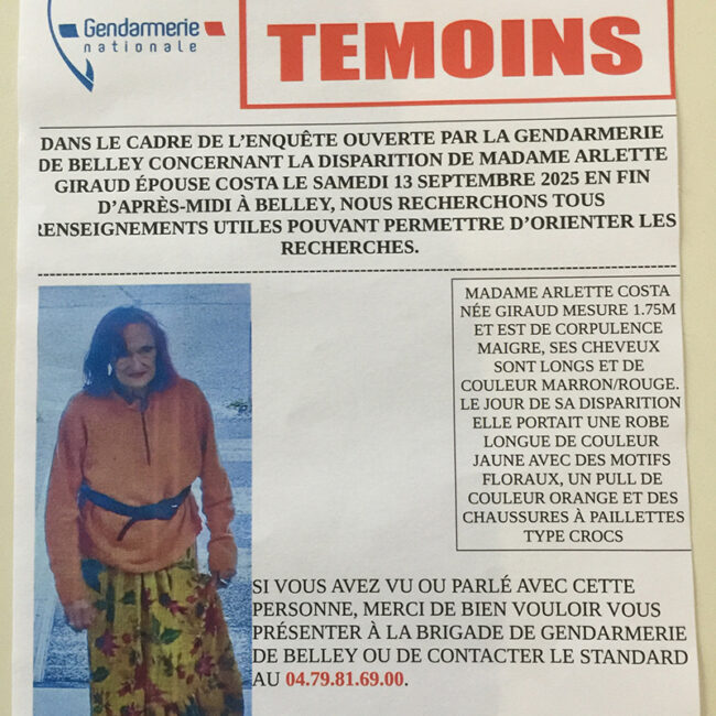 APPEL A Temoins Arlette Costa